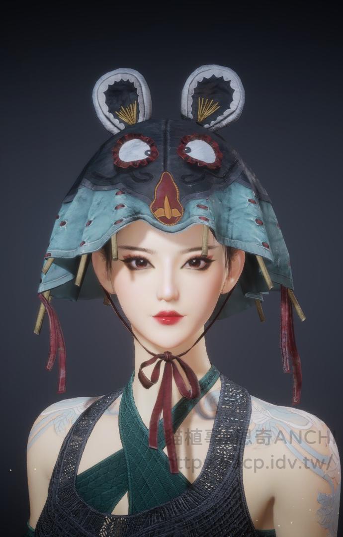 鼠頭帽正面