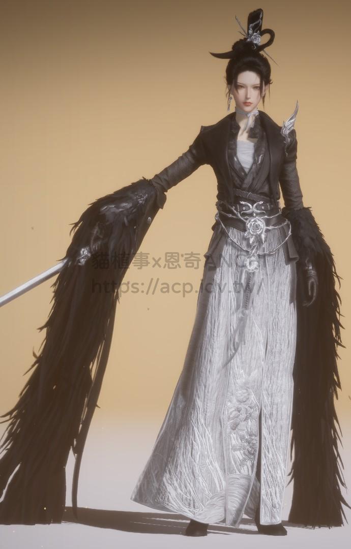 鵲銜夜女裝正面
