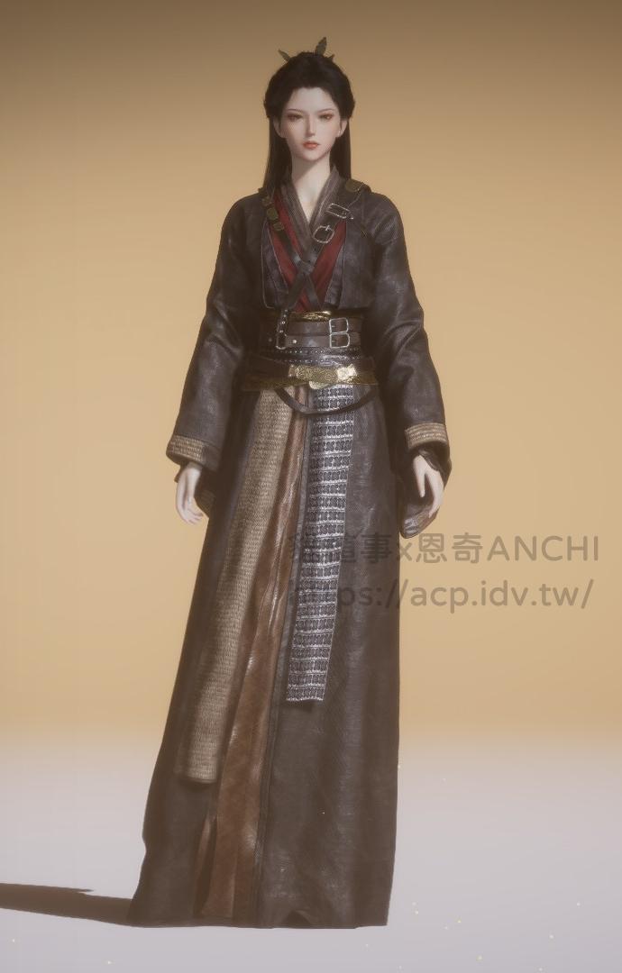 燃金明女裝正面