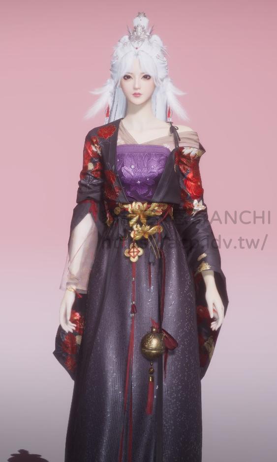 玉霜翎女裝髮型正面