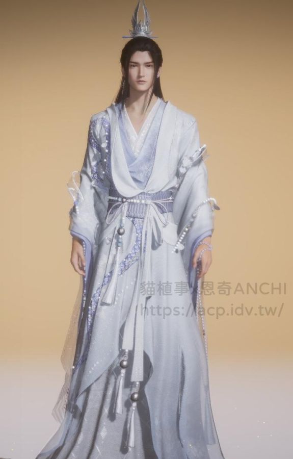 雲遙鶴影男裝正面