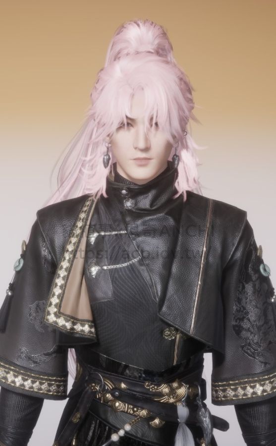 芙蓉泣露髮型男裝正面