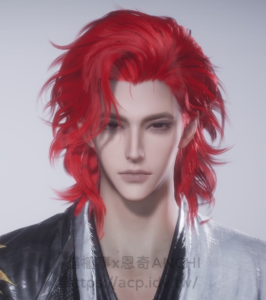 我自擎天髮型男裝正面