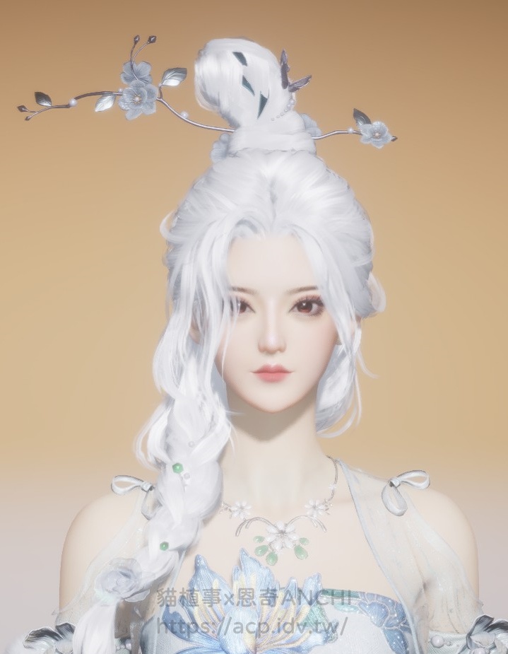 笑倚東風髮型女裝正面