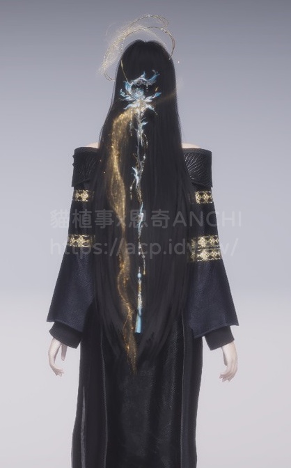 天青垂水女角髮飾