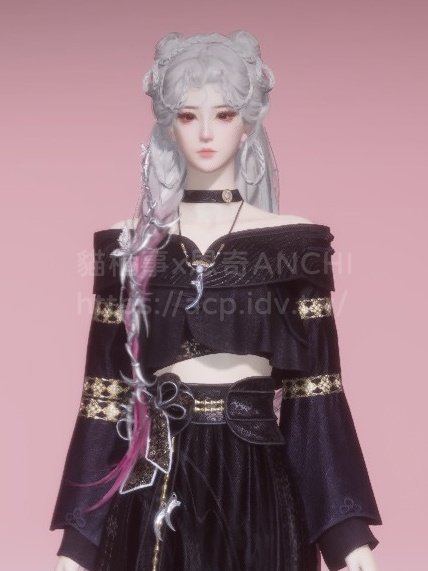 無生蠱女角髮型正面