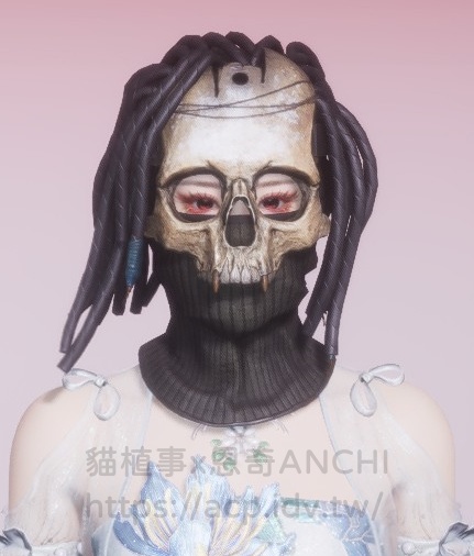黃墟騎士女角帽子正面